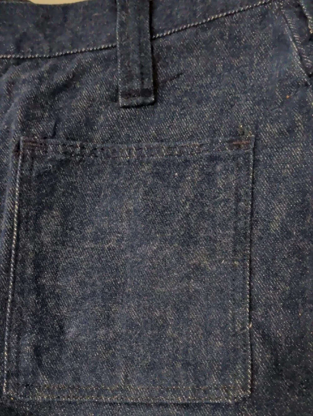 Vintage Wrangler Dark Blue Denim Patch Pocket Denim Jean Short Shorts USA Made